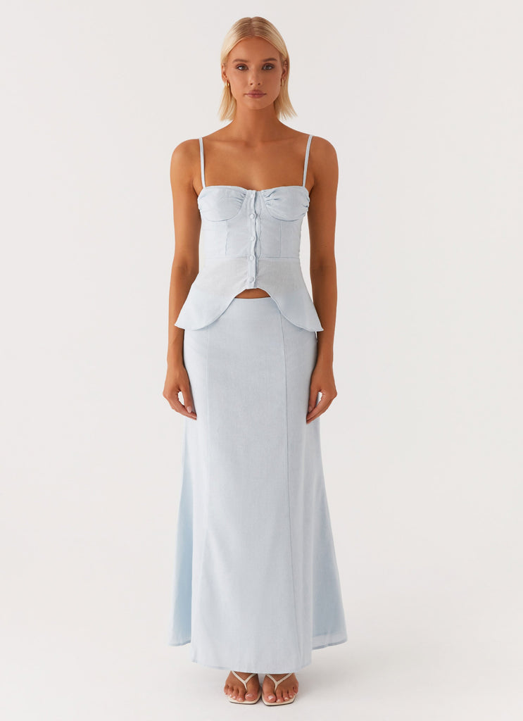 Keep Moving Maxi Skirt - Blue