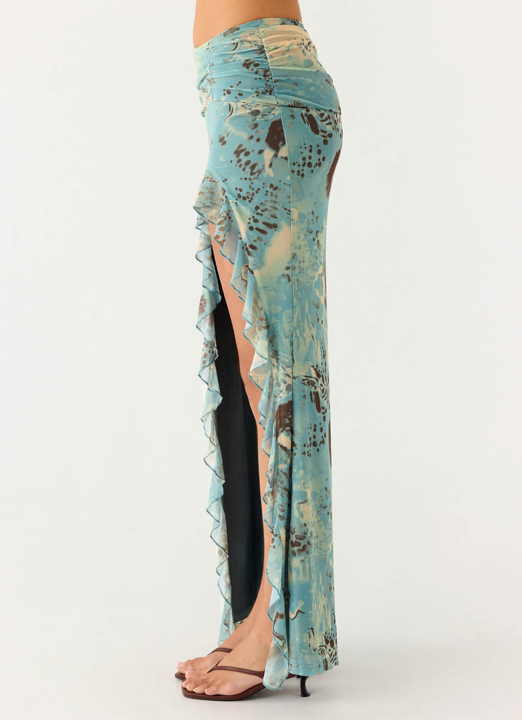 Lloyd Maxi Skirt - Aqua Blur