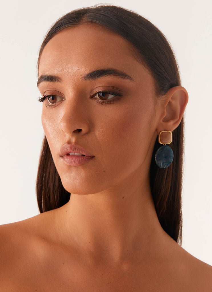 Louie Earrings - Blue