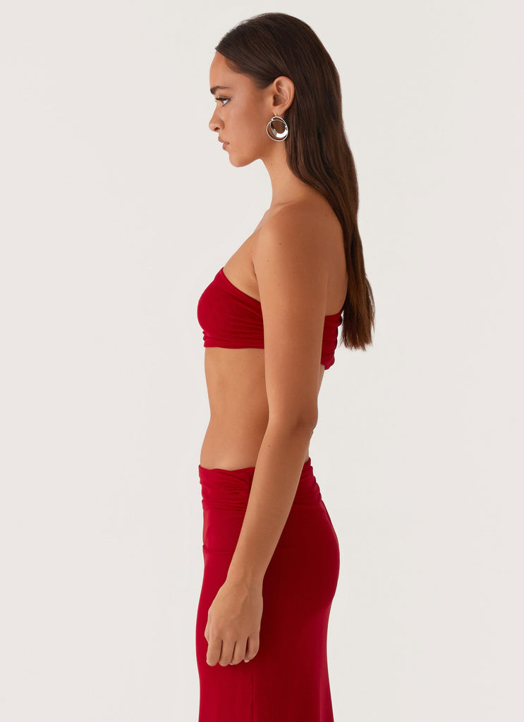 Luella One Shoulder Top - Red