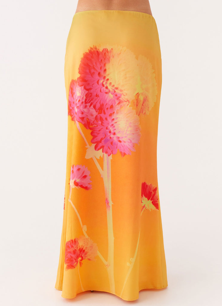 Marrakesh Maxi Skirt - Orange Floral