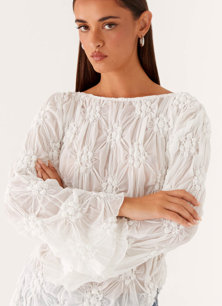 Mia Long Sleeve Top - Ivory