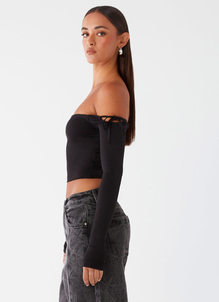 Micah Long Sleeve Top - Black