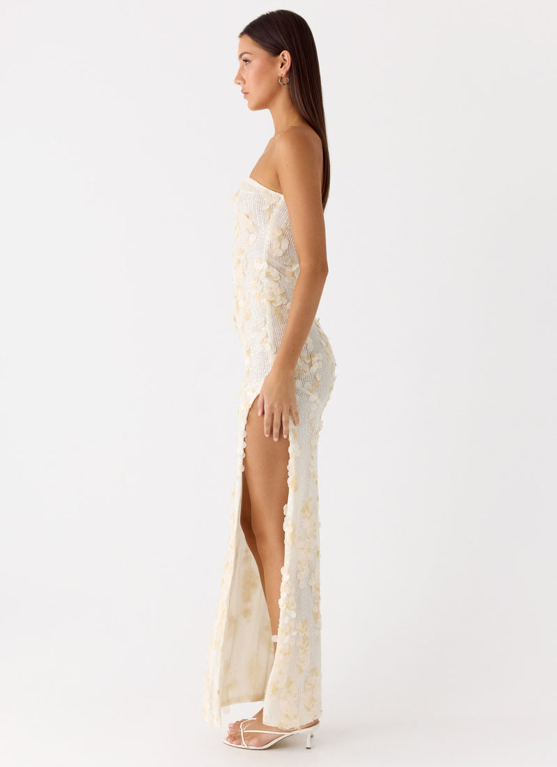 Minni Sequin Maxi Dress - Ivory