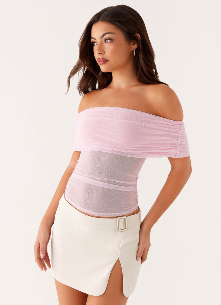 Nelly Off Shoulder Top - Pink