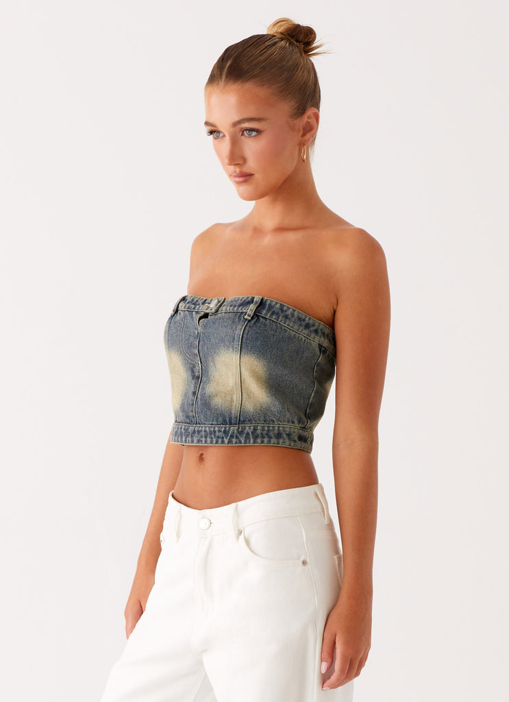 Not Like Us Denim Top - Vintage