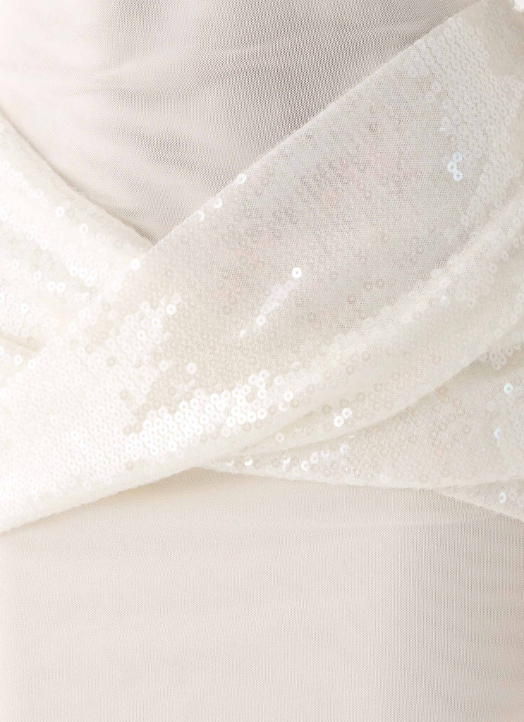 Over To You Sequin Maxi Dress - White