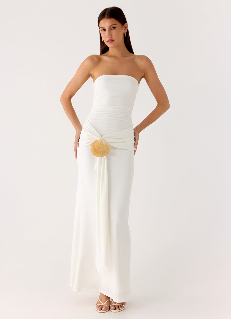 Party After Party Shell Maxi Dress - White