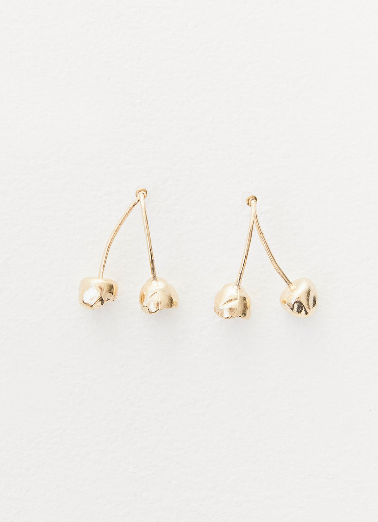 Cherry Forever Earrings - Gold