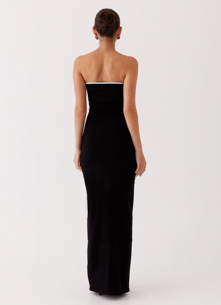 When In Rome Knit Maxi Dress - Black