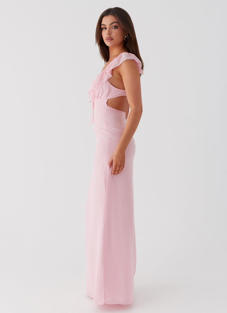 Womens Silvie Maxi Dress in the colour Pink in front of a light grey background