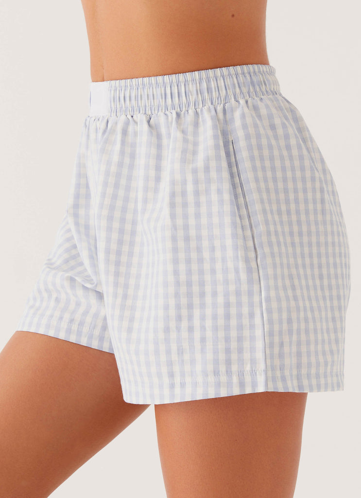 Brightwell Boxer Shorts - Blue Gingham
