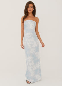 Love Me More Maxi Dress - Blue Blossom