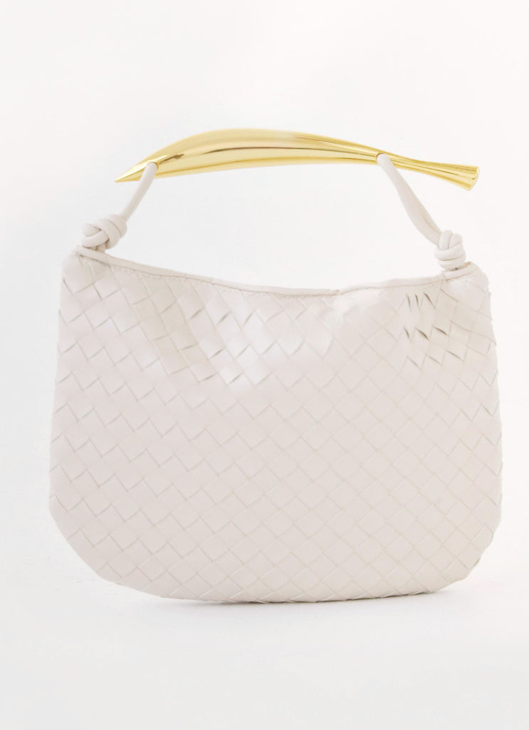 Womens Rowans Bag in the colour Ivory in front of a light grey background