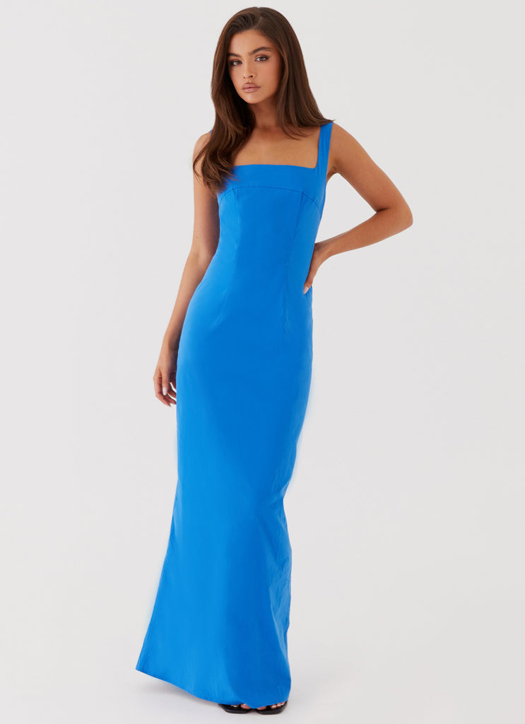 Sonya Square Neck Maxi Dress - Cobalt