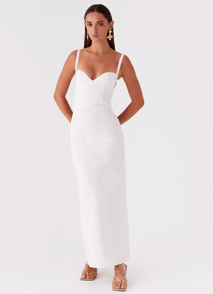 Naomi Backless Maxi Dress - Off White