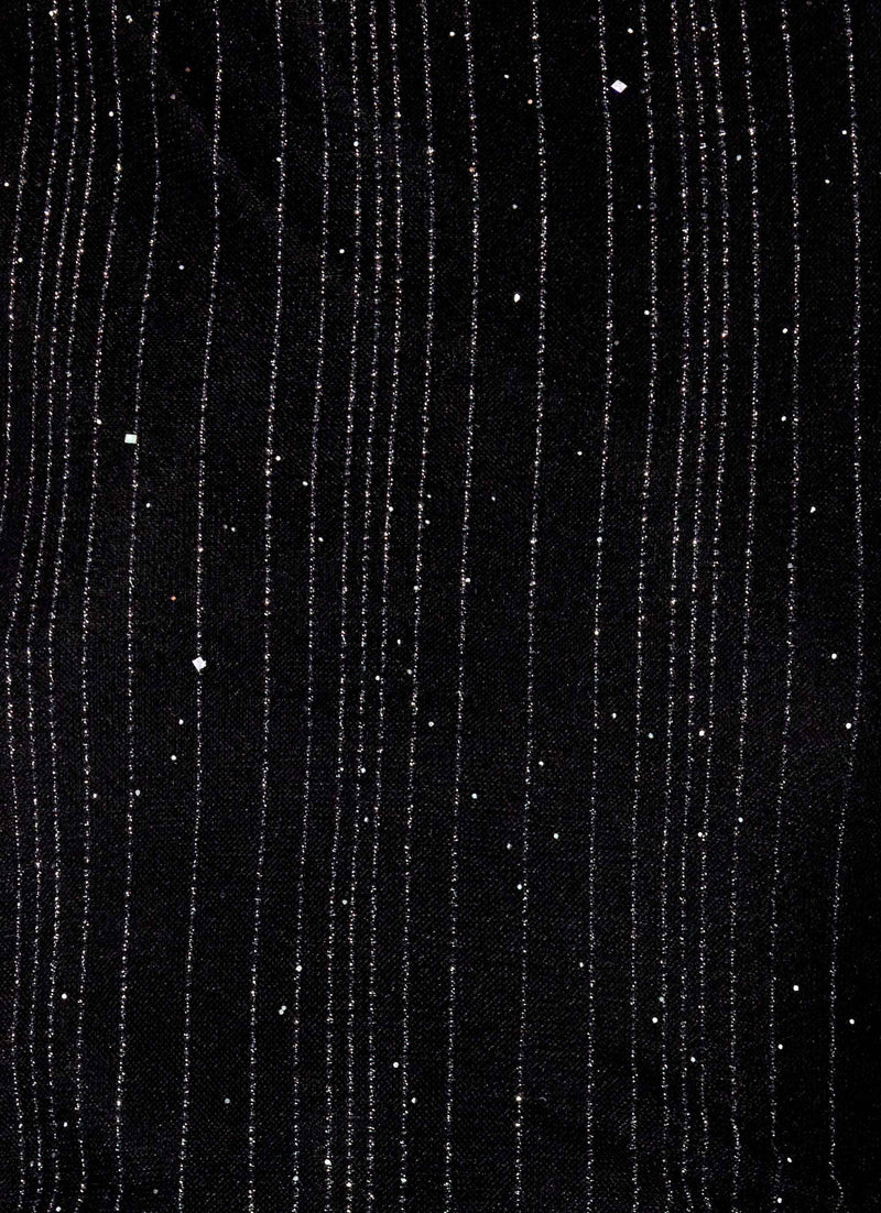 Portofino Sparkle Mesh Mini Dress - Black