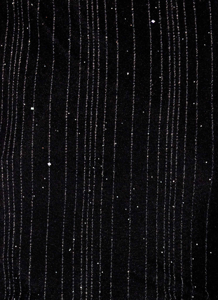 Portofino Sparkle Mesh Mini Dress - Black