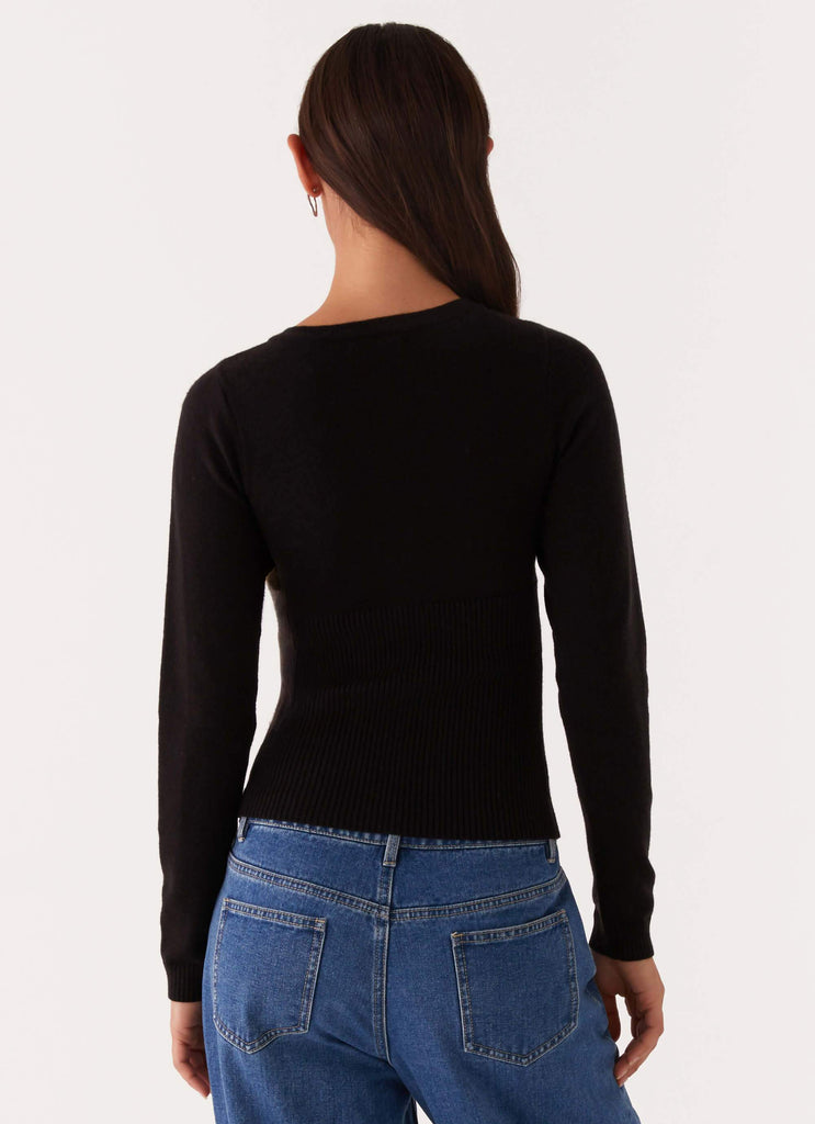 Reagan Knit Top - Black