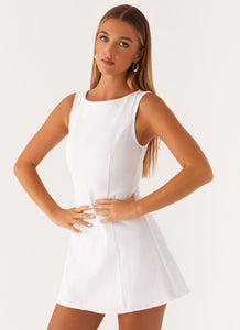 Rochelle Denim Mini Dress - White