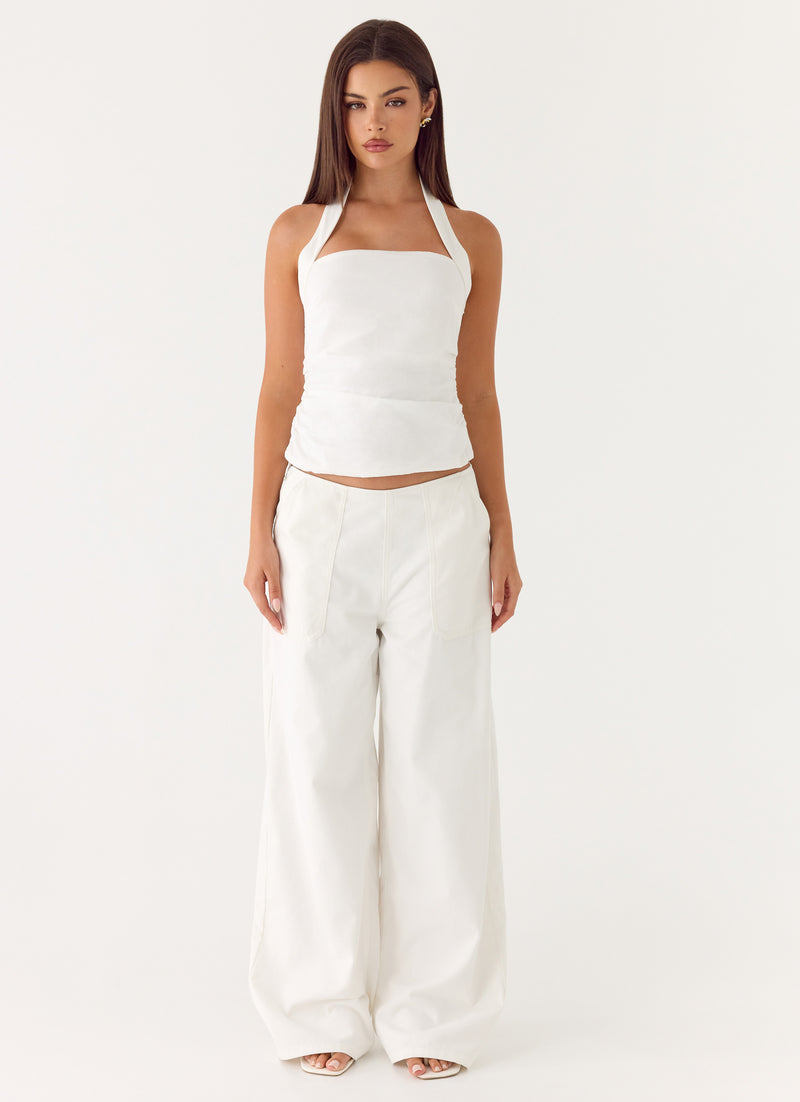 Seethal Low Rise Pants - White