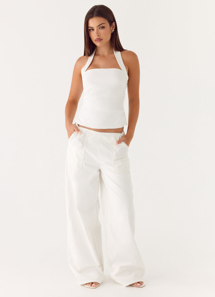 Seethal Low Rise Pants - White