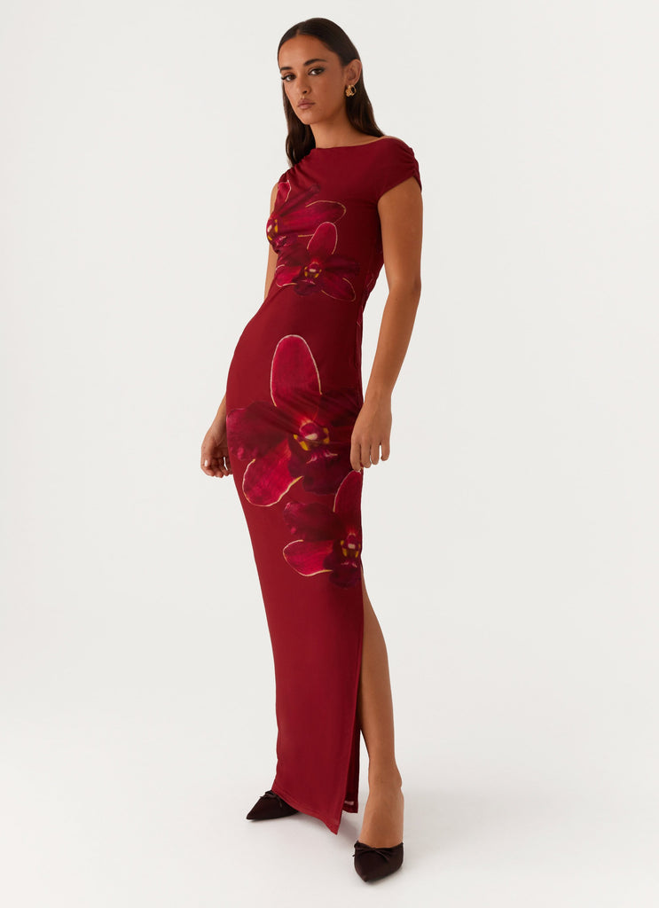 Showtime Maxi Dress - Maroon