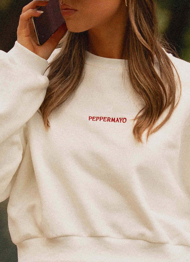 Signature Cropped Sweatshirt - Ivory