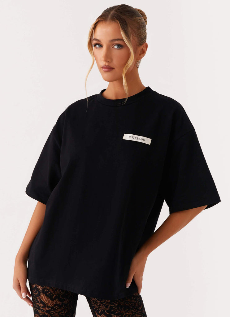 Signature Oversized Tee - Black