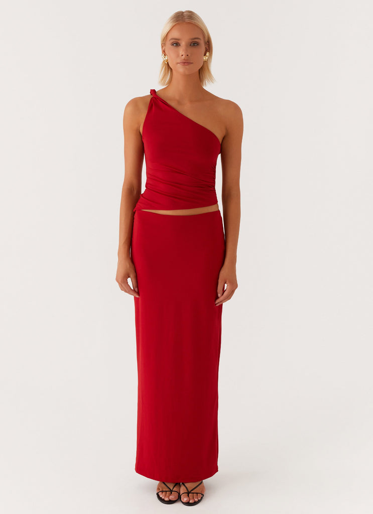 Solace Soul Maxi Skirt - Red