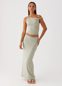 Solace Soul Maxi Skirt - Sage