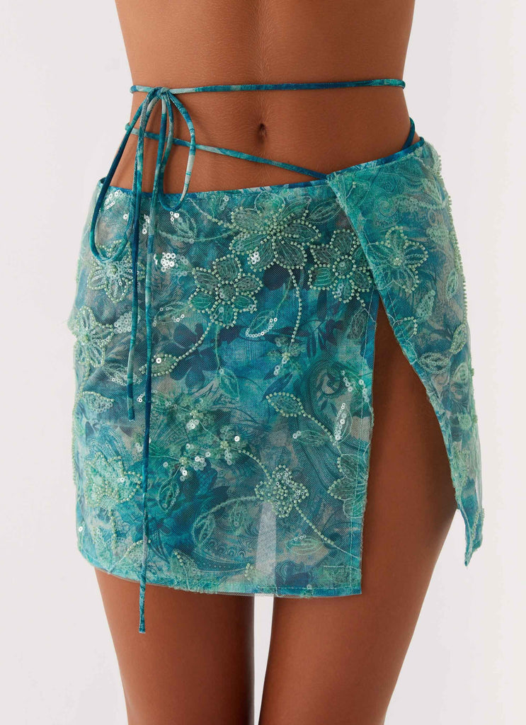 Stacie Mini Skirt - Teal