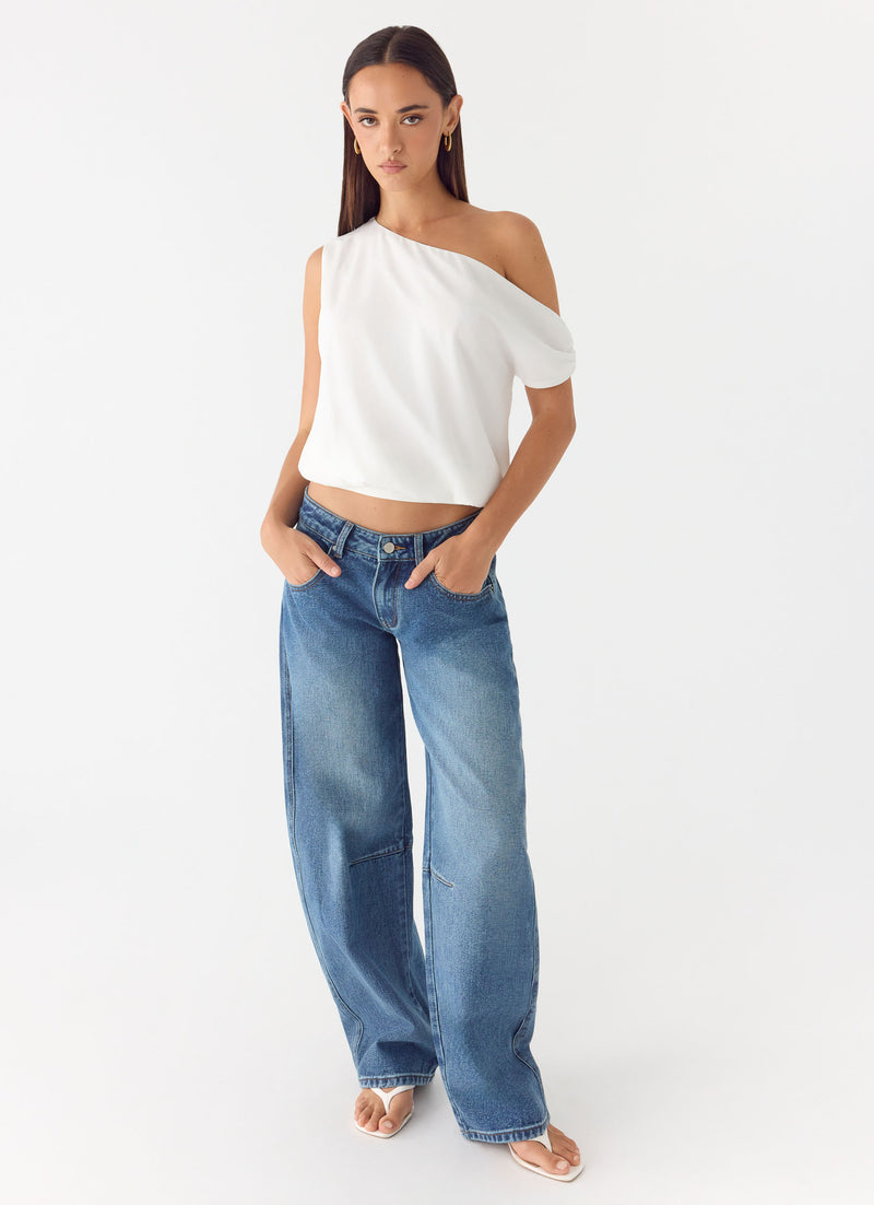 Stick Around Top - White