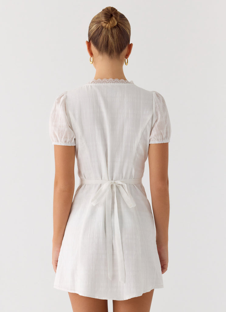 Sweet Lullaby Mini Dress - White