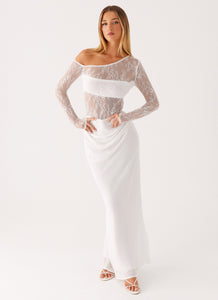 Take Your Time Maxi Dress - White