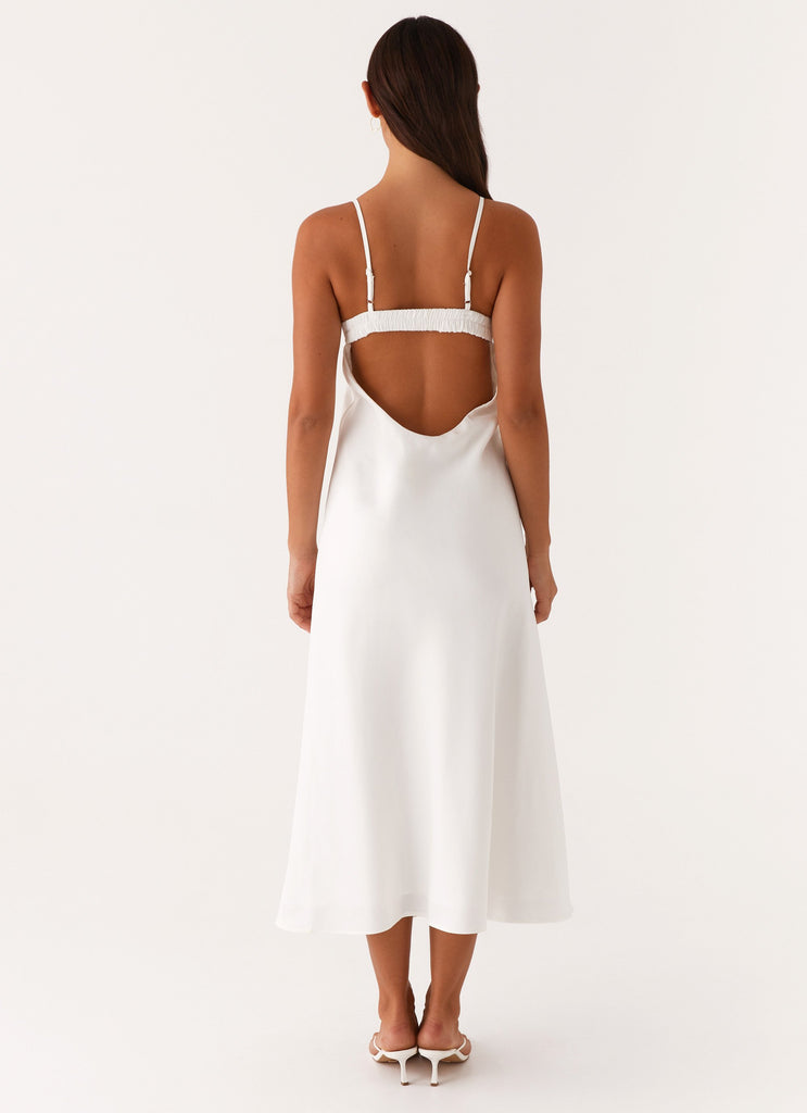 Take Note Midi Dress - White