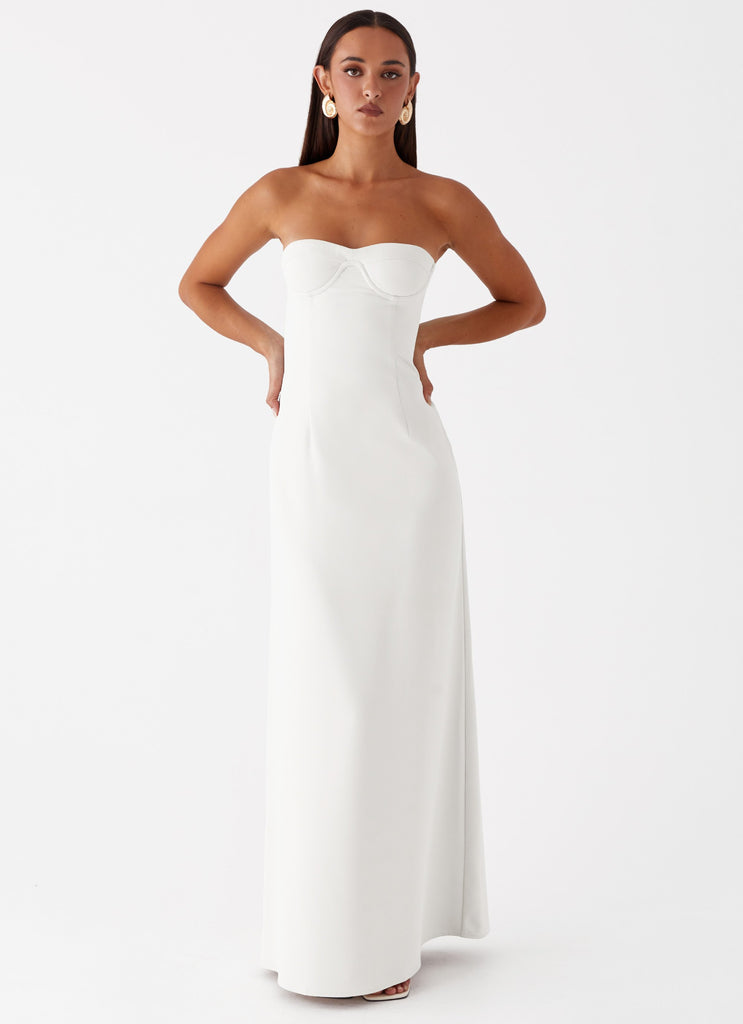 Tasmyn Bustier Maxi Dress - Stone