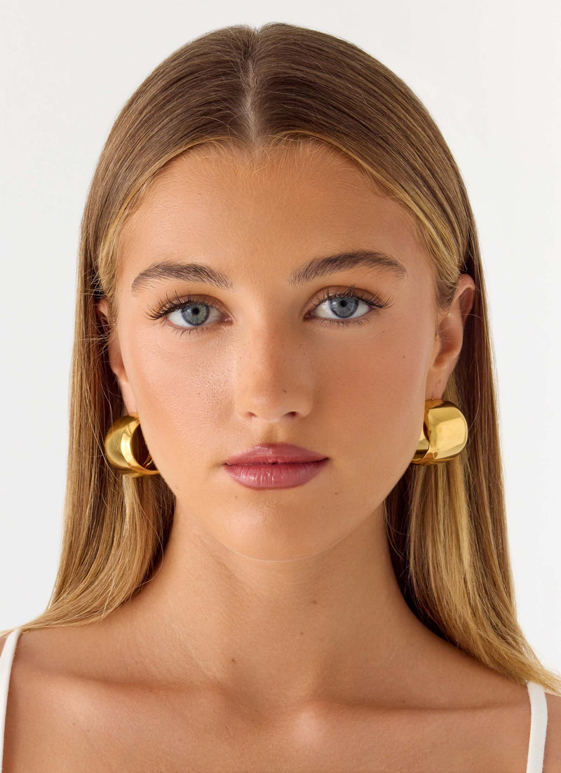 Tempo Hoop Earrings - Gold