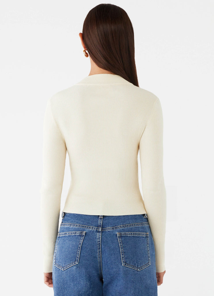 Tilly Long Sleeve Knit Top - Cream