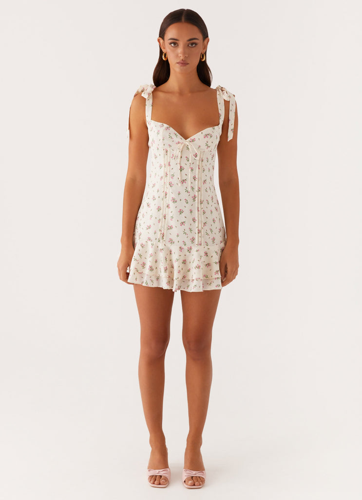 Tova Mini Dress - White Flower