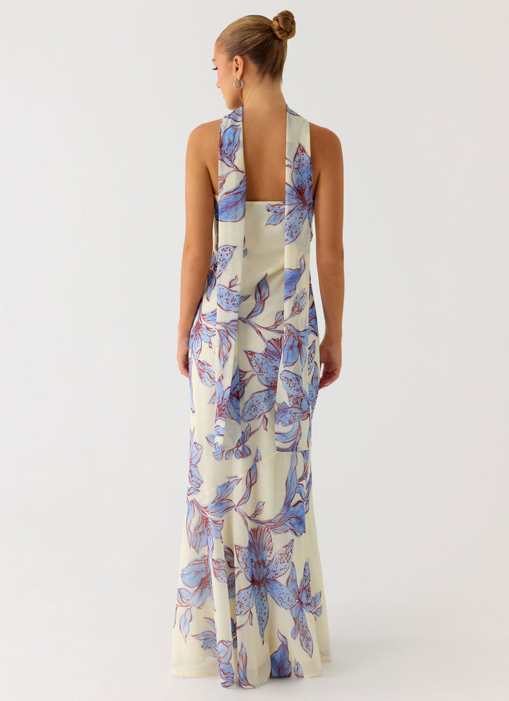 Under The Pagoda Maxi Dress - Violet Blossom