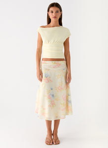 Valley Midi Skirt - Spring Meadow