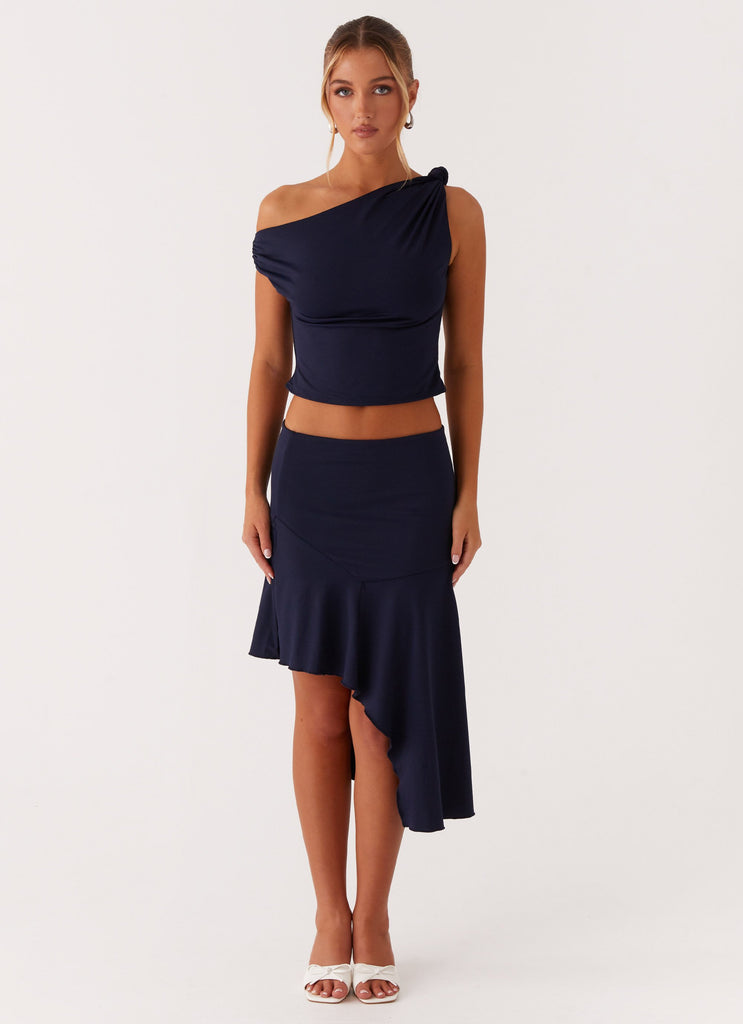 Viola Midi Skirt - Navy