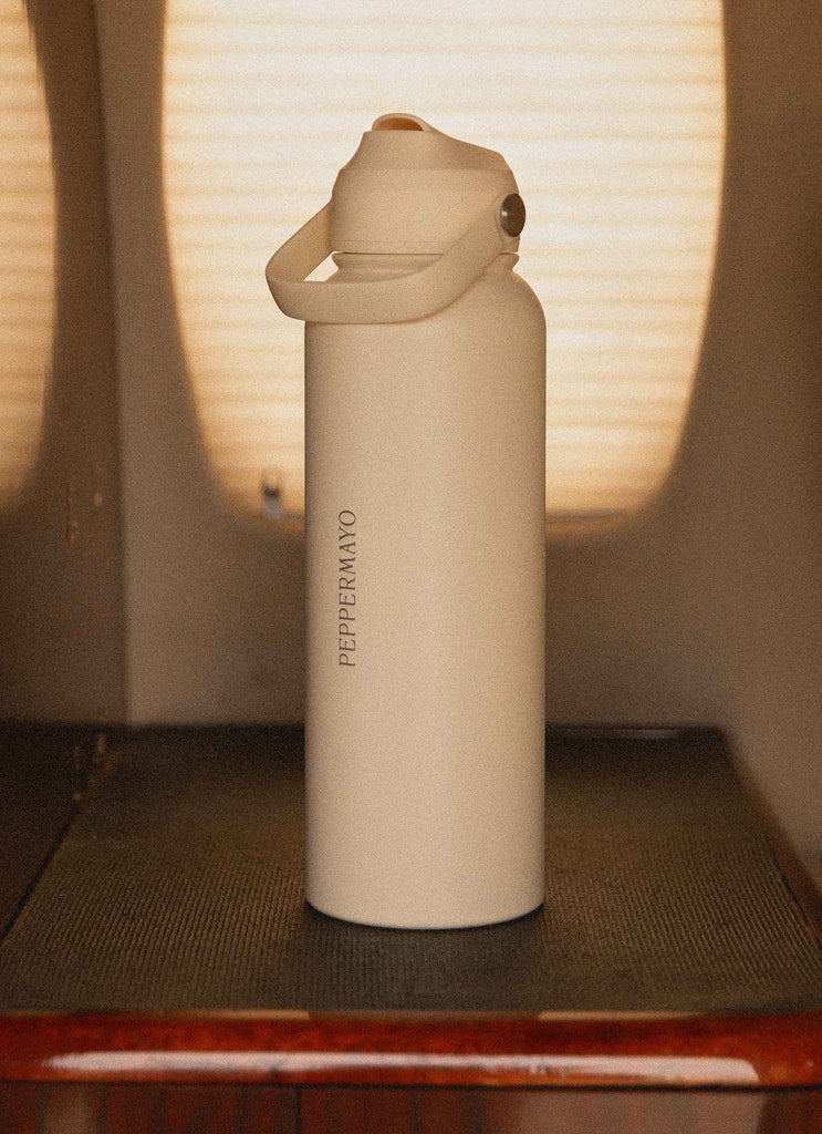 Peppermayo Water Bottle - Ivory