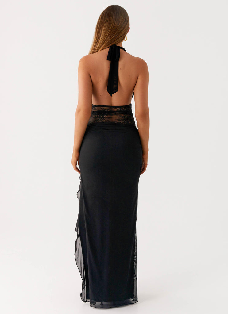 Wrenna Halter Neck Maxi Dress - Black