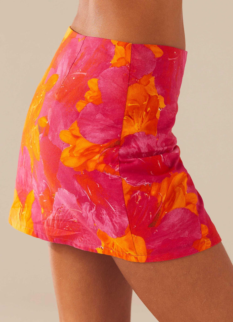 Best Part Mini Skirt - Floral Sun - Peppermayo