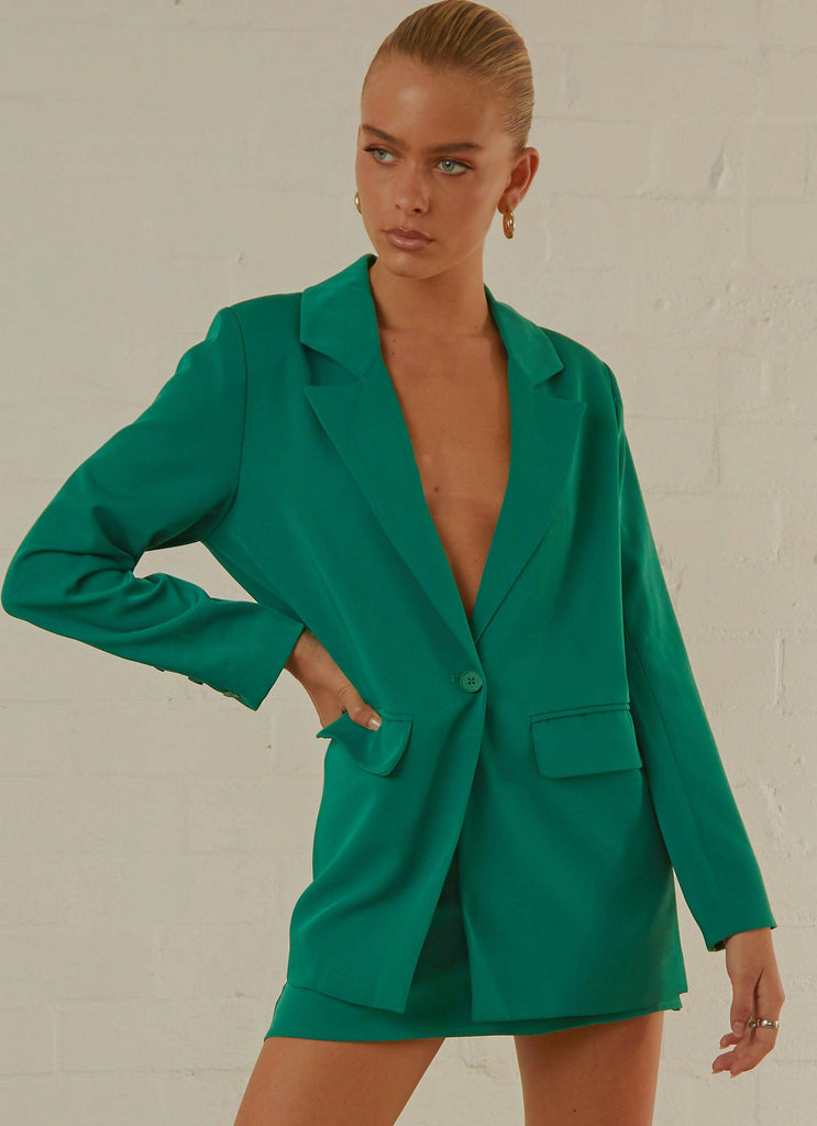 Italian Cities Blazer - Jade Green - Peppermayo