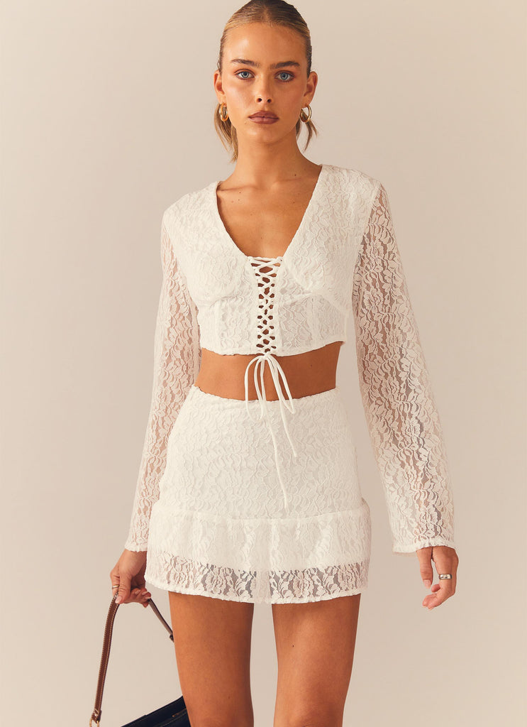 Free & Wild Lace Top - Ivory - Peppermayo