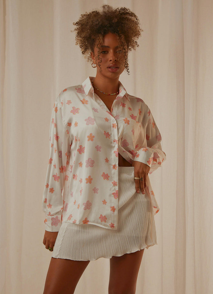 Love Interest Shirt - Pink Wild Poppies - Peppermayo