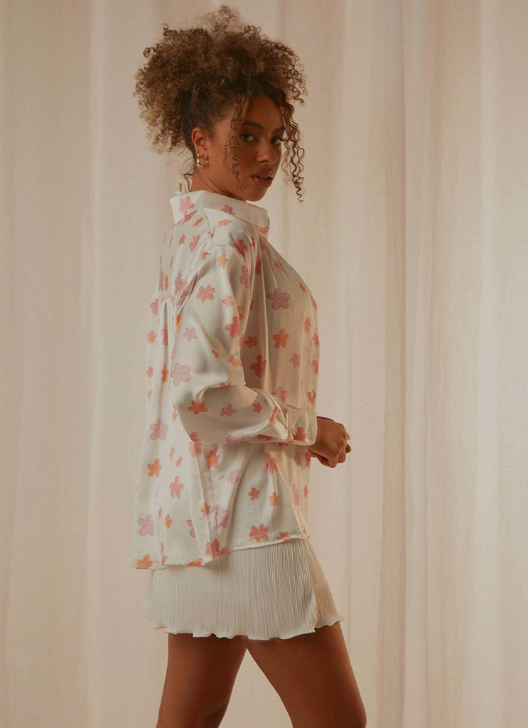 Love Interest Shirt - Pink Wild Poppies - Peppermayo